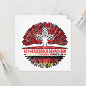 Carte Schweiz Schweizer Deutsch Deutschland Baum Wurzel (Devant/Arrière en situation)