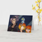 Carte Sci Fi Anime Amis (Fleur jaune)