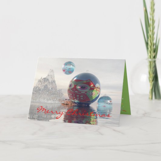 Carte Sci-fi cool avec Baubles flottants (Devant)
