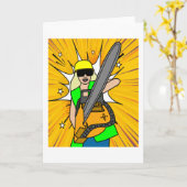 Carte Scie à scie à bois (Fleur jaune)