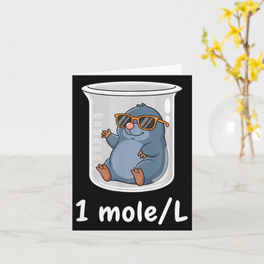 Carte Science &amp; Technology Funny Chemistry 1 Mole L  (Fleur jaune)