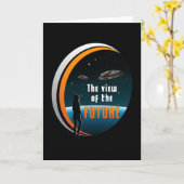 Carte Science-Fiction Ufo Alien Spatial Sci-Fi Drôle Cad (Fleur jaune)