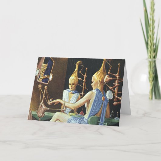 Carte Science-fiction vintage Beauté Salon Manucures Spa (Devant)