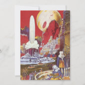 Carte Science-fiction vintage, la cité perdue d'Atlantis (Devant)