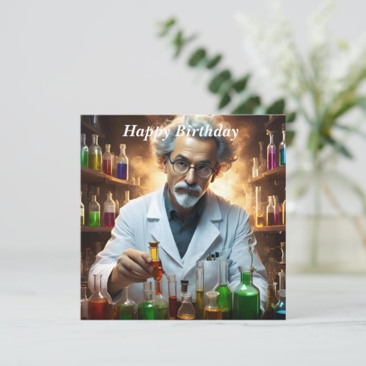 Carte Scientifique Dans Un Laboratoire Mélange Potions, (Debout devant)