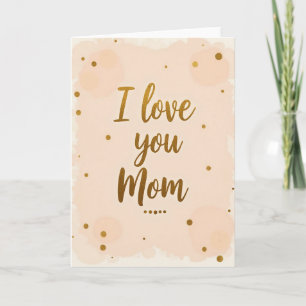 Carte scintillante Je t'aime Maman