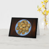 Carte Scones aux fruits présentés sur du bois (Fleur jaune)