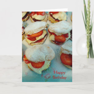 Carte Scones/gâteaux de fraise