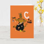 Carte Scooby-Doo | C est pour bonbon (Fleur jaune)
