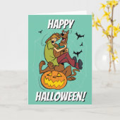 Carte Scooby-Doo et Shaggy Halloween Fright (Fleur jaune)