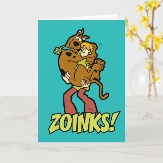 Carte Scooby-Doo et Shaggy Zoinks! (Fleur jaune)
