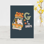 Carte Scooby-Doo | G est pour Ghosts (Fleur jaune)