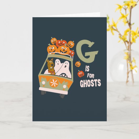 Carte Scooby-Doo | G est pour Ghosts (Fleur jaune)