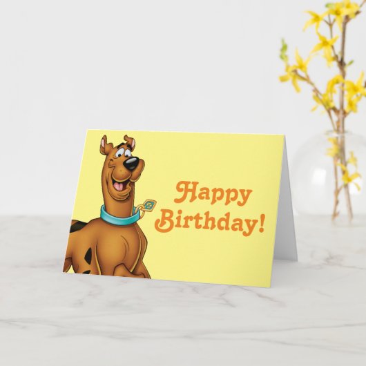 Carte Scooby-Doo Joyeuse Marche (Fleur jaune)