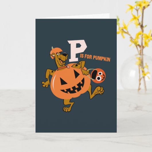 Carte Scooby-Doo | P pour Potiron (Fleur jaune)