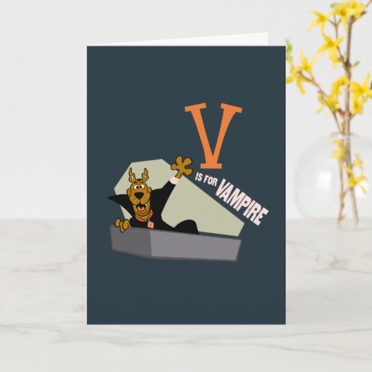 Carte Scooby-Doo | V est pour Vampire (Fleur jaune)