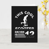 Carte Scooter Anniversaire 12 ans (Fleur jaune)
