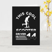 Carte Scooter Anniversaire 14 ans (Fleur jaune)