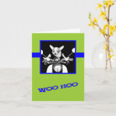 Carte Scooter Chihuahua (Fleur jaune)