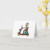 Carte Scooter de mobilité (Fleur jaune)