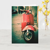 Carte Scooter de Piaggio en Italie (Fleur jaune)