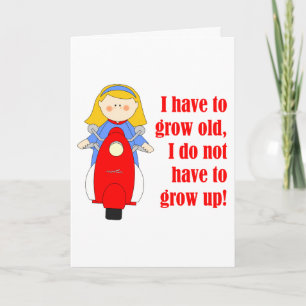 Carte Scooter fille anniversaire