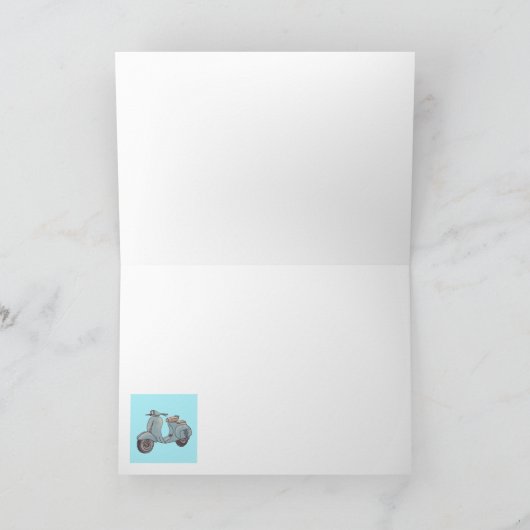 Carte Scooter Greeting Card (Intérieur)