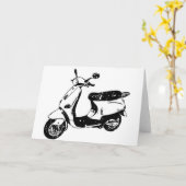 Carte Scooter noir (Fleur jaune)