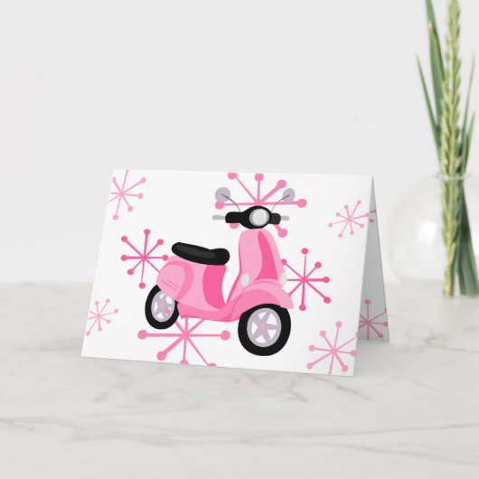 Carte Scooter rose (Devant)