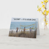 CARTE "SCORE" - C'EST VOTRE ***ANNIVERSAIRE*** (Fleur jaune)