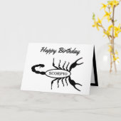 Carte Scorpio Black Scorpion Star Sign Custom Anniversai (Fleur jaune)