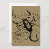 Carte Scorpio Constellation Hevelius 1690 Décor (Devant / Derrière)
