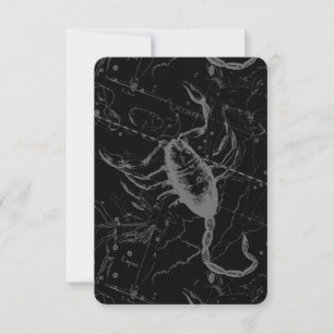 Carte Scorpio Constellation Hevelius 1690 sur Black