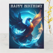 Carte Scorpio mystique Phoenix Joyeux Art d'Anniversaire (Fleur jaune)