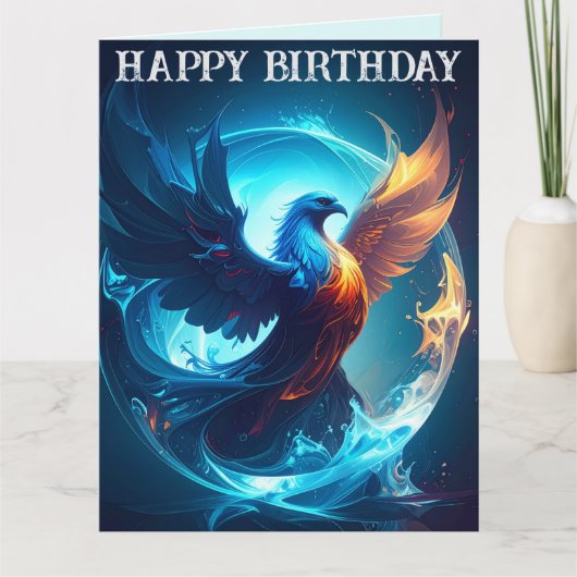 Carte Scorpio mystique Phoenix Joyeux Art d'Anniversaire (Devant)
