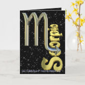 Carte Scorpio - October 24 à novembre 22 (Fleur jaune)
