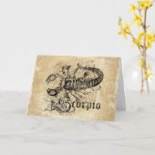 Carte Scorpio Vintage (Fleur jaune)