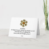 Carte SCORPIO Zodiac Anniversaire Grenade rouge (Dos)