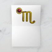 Carte SCORPIO Zodiac Anniversaire Grenade rouge (Intérieur)