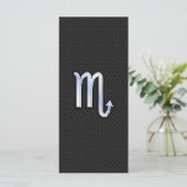 Carte Scorpio Zodiac chrome comme Signe peau de serpent  (Debout devant)