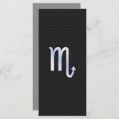 Carte Scorpio Zodiac chrome comme Signe peau de serpent  (Devant / Derrière)