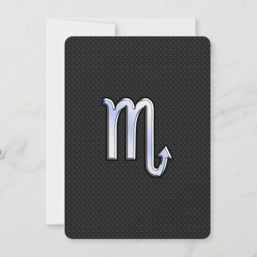 Carte Scorpio Zodiac chrome comme Signe peau de serpent (Devant)