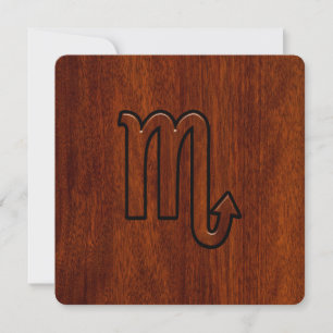 Carte Scorpio Zodiac Connexion Style acajou