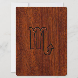 Carte Scorpio Zodiac Connexion Style acajou