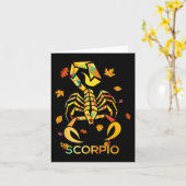 Carte Scorpio Zodiac Fall Scorpion Anniversaire (Fleur jaune)