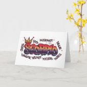 Carte Scorpio zodiac graffiti (Fleur jaune)