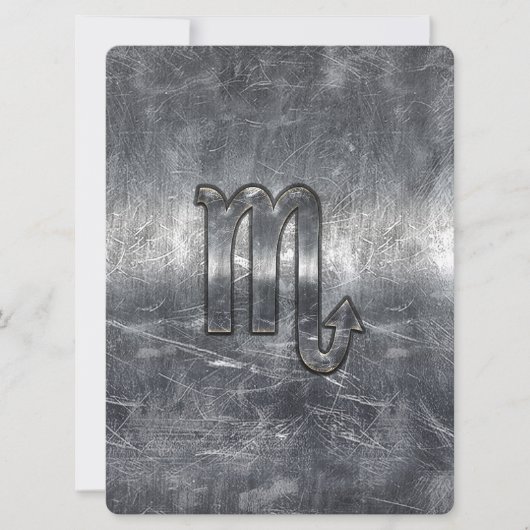 Carte Scorpio Zodiac Se connecter Grunge Style dévêtu (Devant)