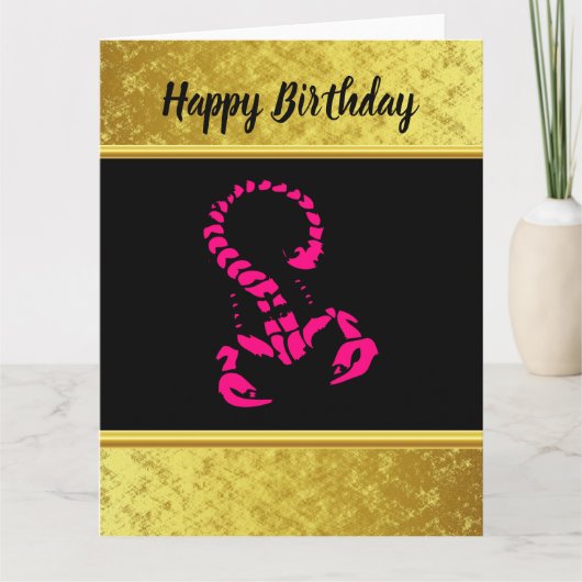 Carte scorpion rose venimeux très insecte veineux (Devant)