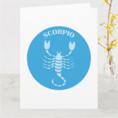 Carte Scorpion, Signe Zodiaque, Horoscope, Astrologie (Fleur jaune)