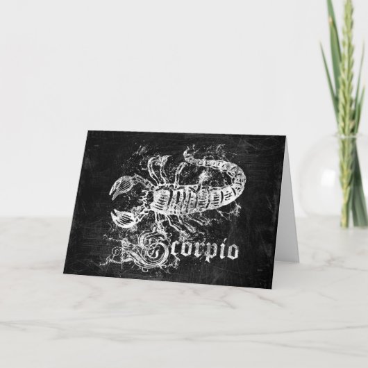 Carte Scorpion Vintage Zodiac (Devant)